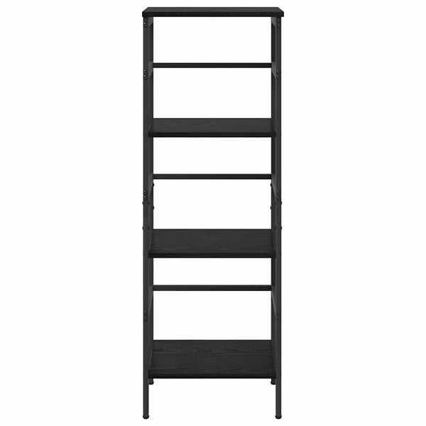 vidaXL Bookcase Black Oak-Effect 40 x 29.5 x 115 cm