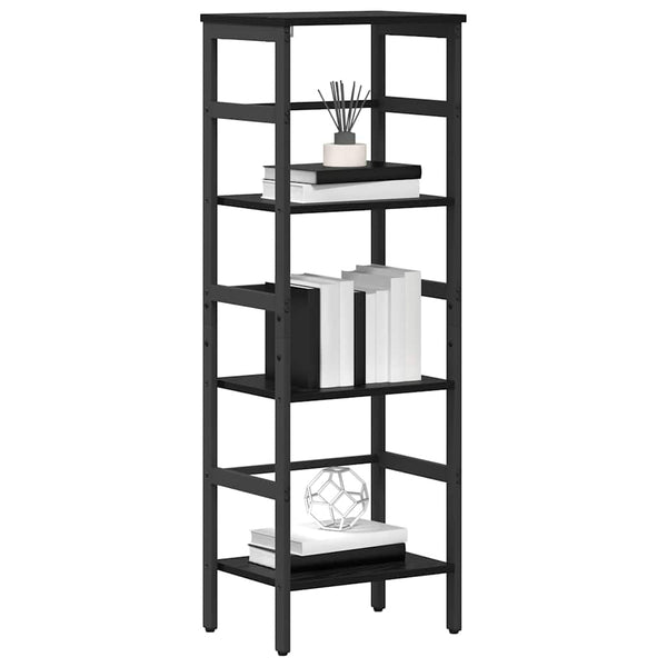 vidaXL Bookcase Black Oak-Effect 40 x 29.5 x 115 cm