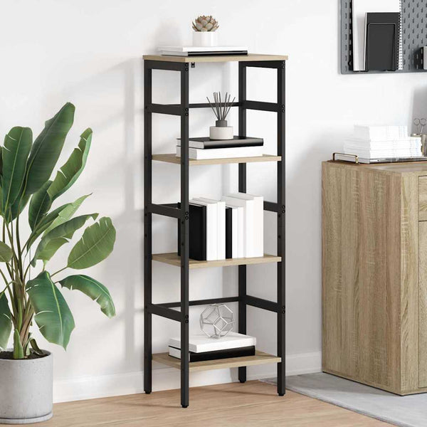 vidaXL Bookcase Sonoma Oak 40 x 29.5 x 115 cm Engineered Wood