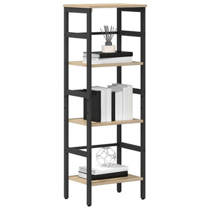 vidaXL Bookcase Sonoma Oak 40 x 29.5 x 115 cm Engineered Wood