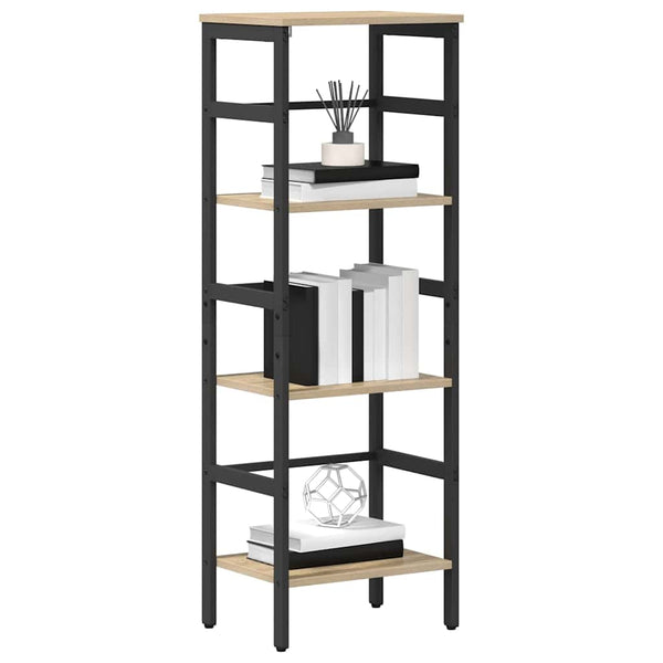 vidaXL Bookcase Sonoma Oak 40 x 29.5 x 115 cm Engineered Wood