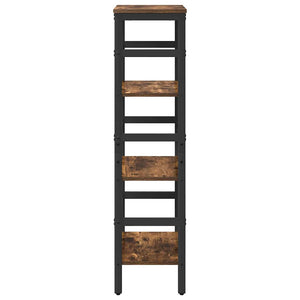 vidaXL Bookcase Smoked Oak 40 x 29.5 x 115 cm Engineered Wood