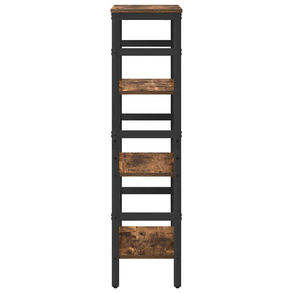 vidaXL Bookcase Smoked Oak 40 x 29.5 x 115 cm Engineered Wood