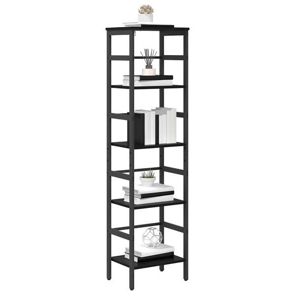 vidaXL Bookshelf Black Oak Look 40 x 29.5 x 149 cm