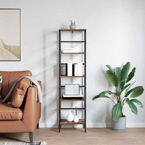 vidaXL Bookshelf Smoked Oak 40 x 29.5 x 149 cm Engineered Wood