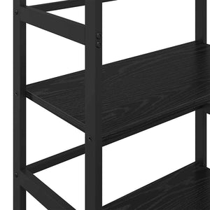 vidaXL Bookcase Black Oak Look 60 x 29.5 x 81 cm