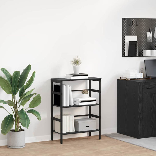 vidaXL Bookcase Black Oak Look 60 x 29.5 x 81 cm