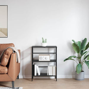 vidaXL Bookcase Black Oak Look 60 x 29.5 x 81 cm