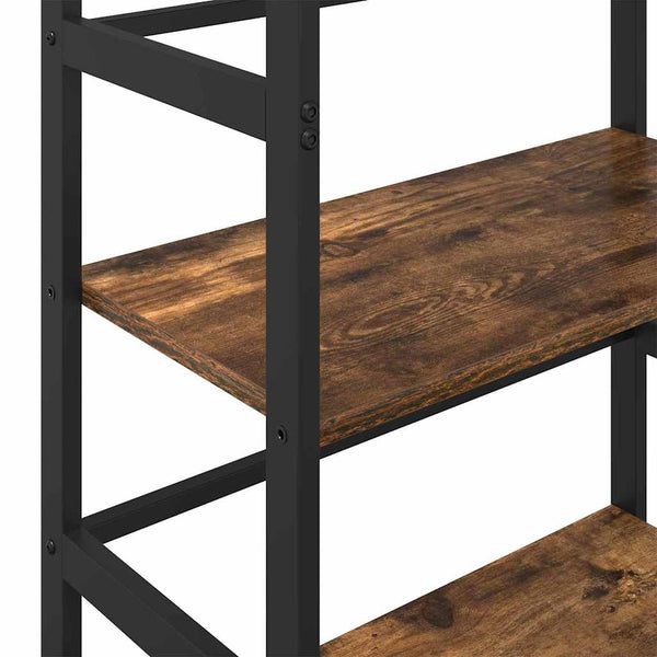 vidaXL Bookshelf Smoked Oak 60 x 29.5 x 81 cm Engineered Wood