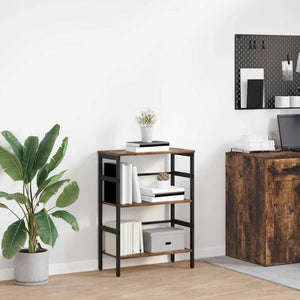 vidaXL Bookshelf Smoked Oak 60 x 29.5 x 81 cm Engineered Wood