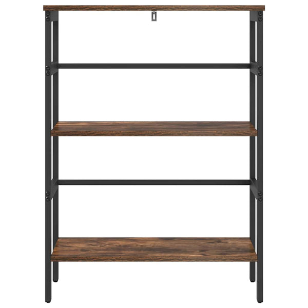 vidaXL Bookshelf Smoked Oak 60 x 29.5 x 81 cm Engineered Wood