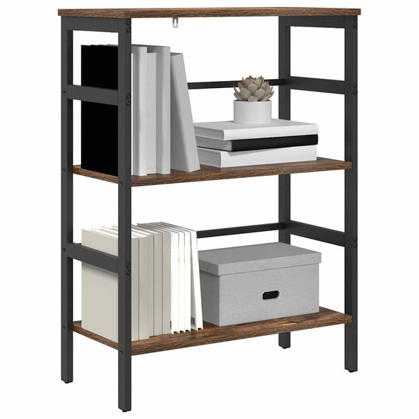 vidaXL Bookshelf Smoked Oak 60 x 29.5 x 81 cm Engineered Wood
