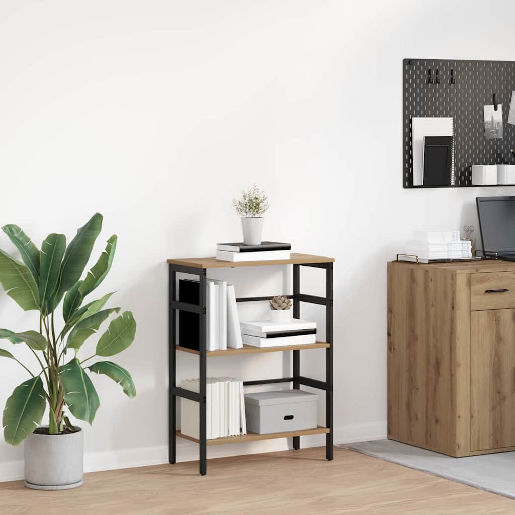 vidaXL Bookcase Artisan Oak 60 x 29.5 x 81 cm Engineered Wood