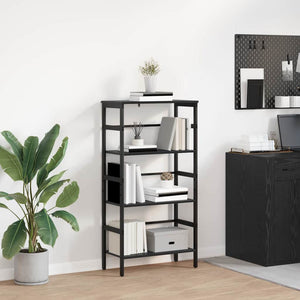 vidaXL Bookcase Black Oak Look 60 x 29.5 x 115 cm