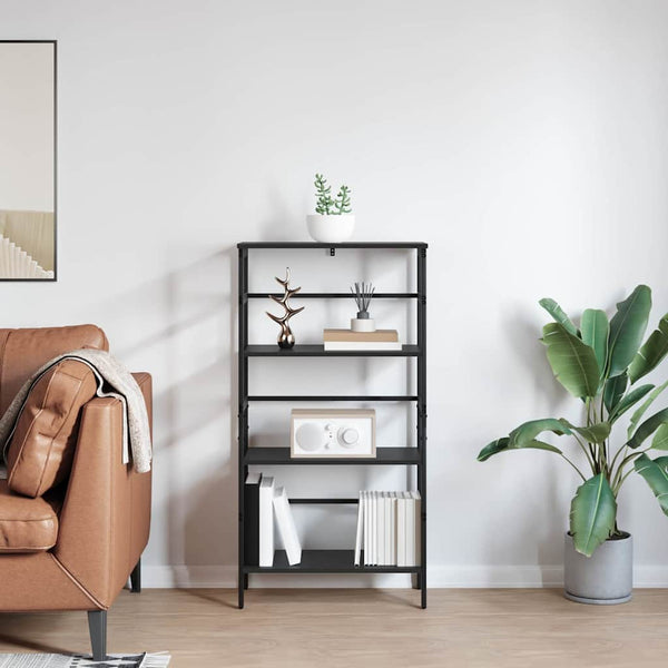 vidaXL Bookcase Black Oak Look 60 x 29.5 x 115 cm