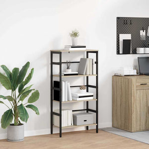vidaXL Bookcase Sonoma Oak 60 x 29.5 x 115 cm Engineered Wood