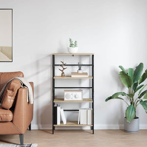 vidaXL Bookcase Sonoma Oak 60 x 29.5 x 115 cm Engineered Wood