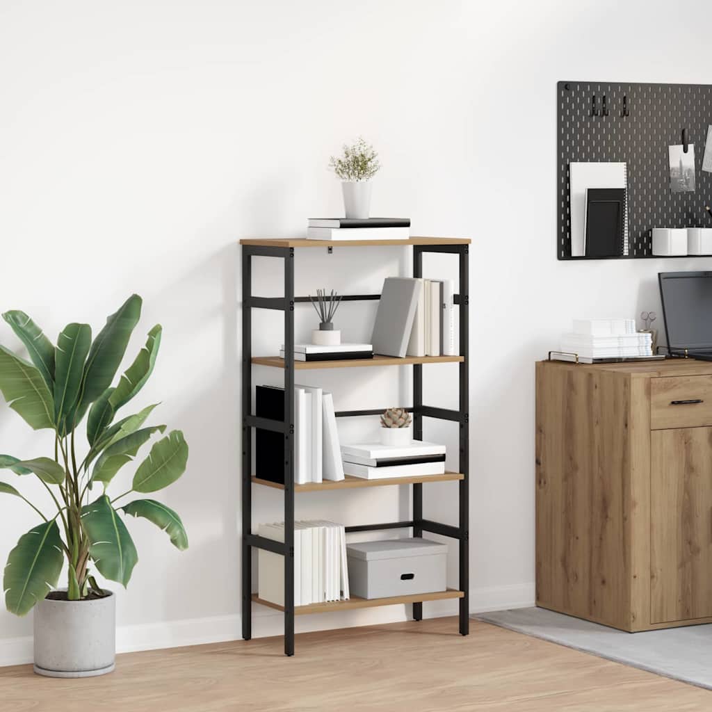 vidaXL Bookcase Artisan Oak 60 x 29.5 x 115 cm Engineered Wood