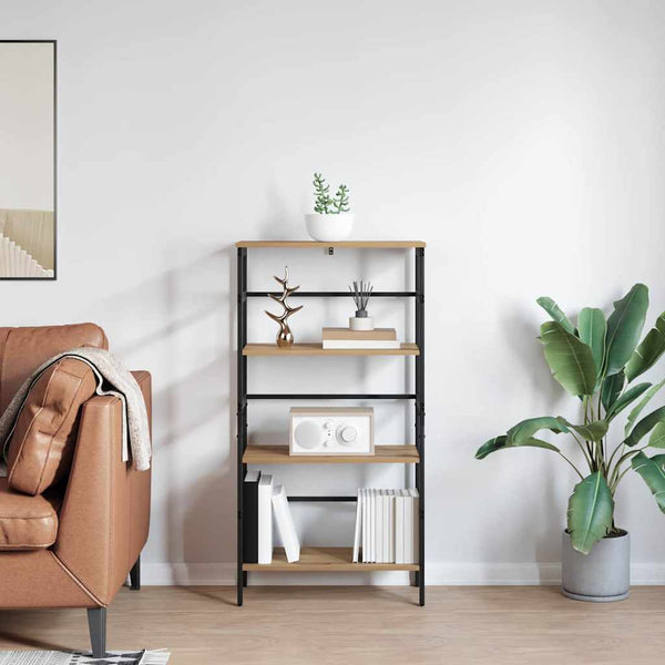 vidaXL Bookcase Artisan Oak 60 x 29.5 x 115 cm Engineered Wood