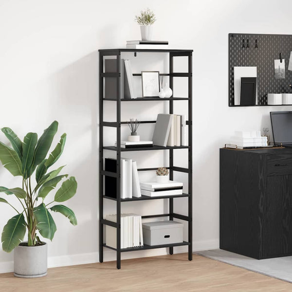 vidaXL Bookshelf Black Oak Look 60 x 29.5 x 149 cm