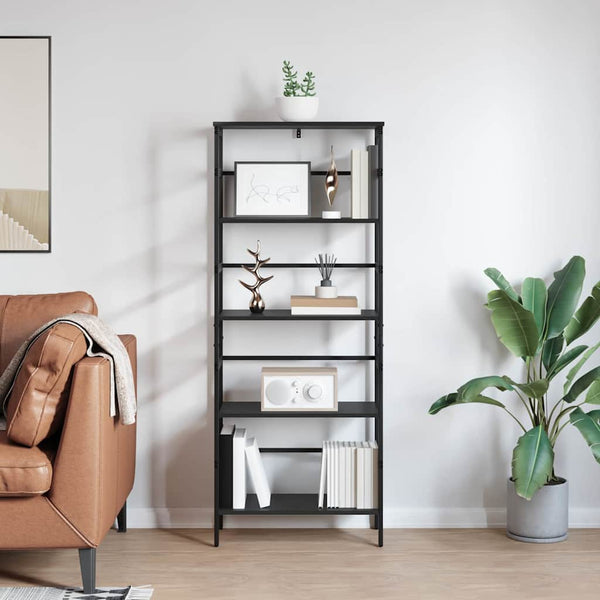 vidaXL Bookshelf Black Oak Look 60 x 29.5 x 149 cm