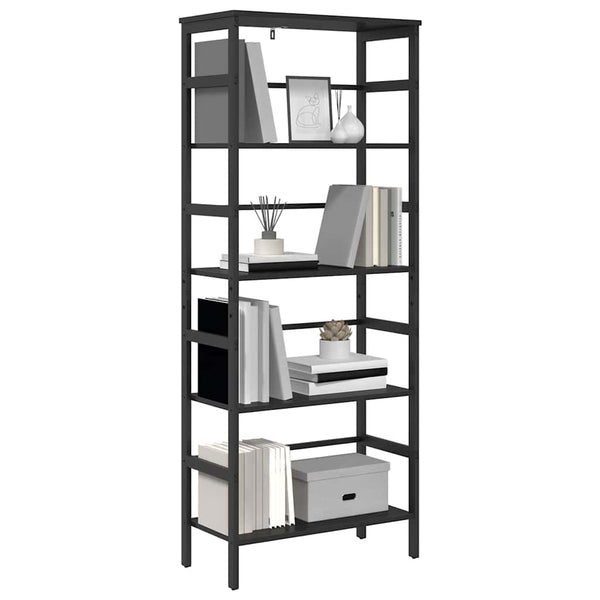 vidaXL Bookshelf Black Oak Look 60 x 29.5 x 149 cm