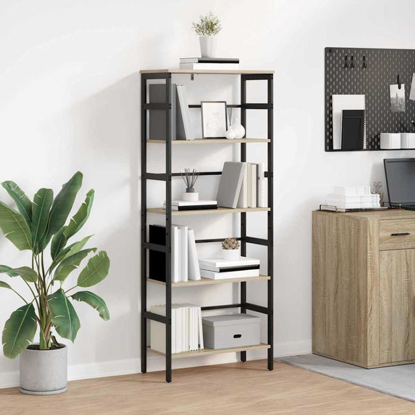 vidaXL Sonoma Oak Bookcase 60 x 29.5 x 149 cm Engineered Wood