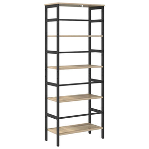 vidaXL Sonoma Oak Bookcase 60 x 29.5 x 149 cm Engineered Wood
