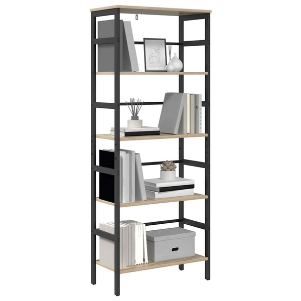 vidaXL Sonoma Oak Bookcase 60 x 29.5 x 149 cm Engineered Wood