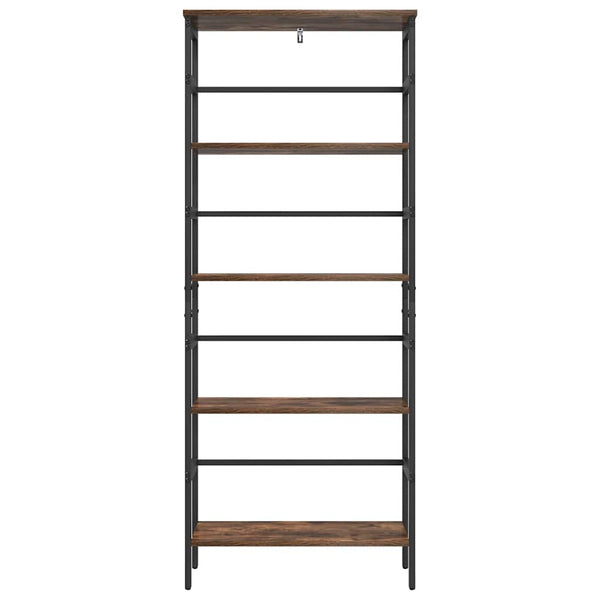 vidaXL Bookshelf Smoked Oak 60 x 29.5 x 149 cm Engineered Wood
