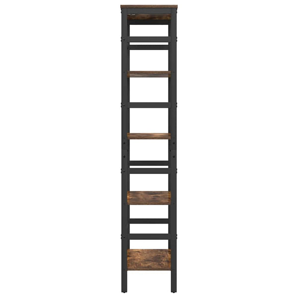 vidaXL Bookshelf Smoked Oak 60 x 29.5 x 149 cm Engineered Wood