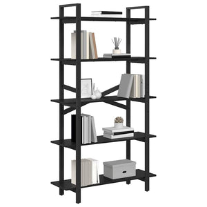 vidaXL Bookcase Black Oak Look 100 x 33.5 x 178 cm