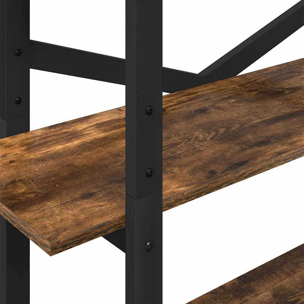 vidaXL Bookcase Smoked Oak 100x33.5x178 cm Engineered Wood
