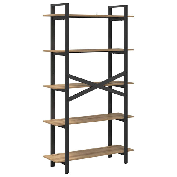 vidaXL Bookcase Artisan Oak 100 x 33.5 x 178 cm Engineered Wood