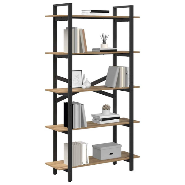 vidaXL Bookcase Artisan Oak 100 x 33.5 x 178 cm Engineered Wood