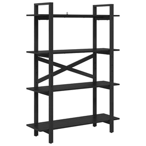 vidaXL Bookcase Black Oak Look 100 x 33.5 x 140 cm