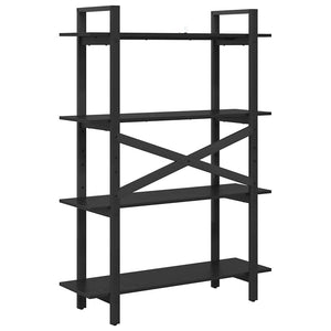 vidaXL Bookcase Black Oak Look 100 x 33.5 x 140 cm