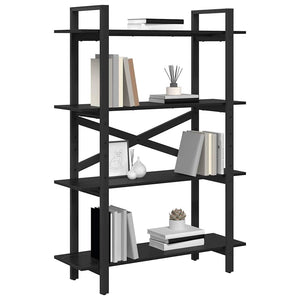 vidaXL Bookcase Black Oak Look 100 x 33.5 x 140 cm