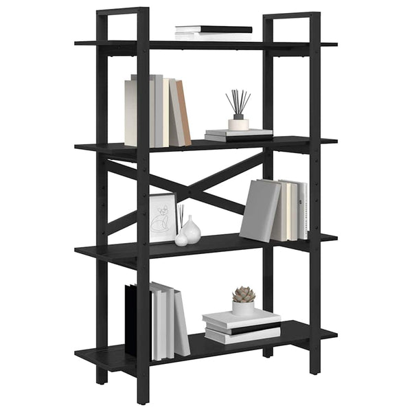 vidaXL Bookcase Black Oak Look 100 x 33.5 x 140 cm