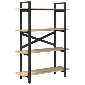 vidaXL Bookcase Sonoma Oak 100 x 33.5 x 140 cm Engineered Wood
