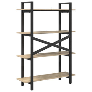 vidaXL Bookcase Sonoma Oak 100 x 33.5 x 140 cm Engineered Wood