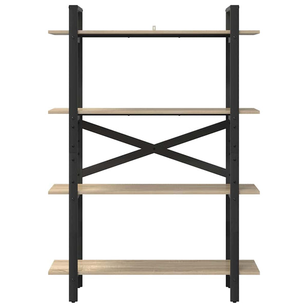 vidaXL Bookcase Sonoma Oak 100 x 33.5 x 140 cm Engineered Wood