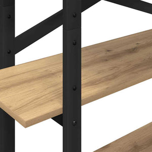 vidaXL Bookcase Artisan Oak 100 x 33.5 x 140 cm Engineered Wood