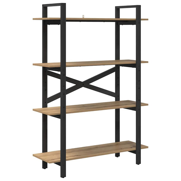 vidaXL Bookcase Artisan Oak 100 x 33.5 x 140 cm Engineered Wood