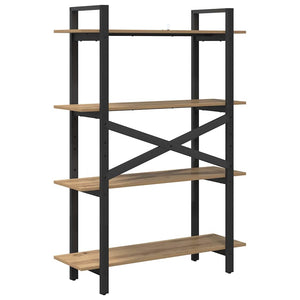 vidaXL Bookcase Artisan Oak 100 x 33.5 x 140 cm Engineered Wood