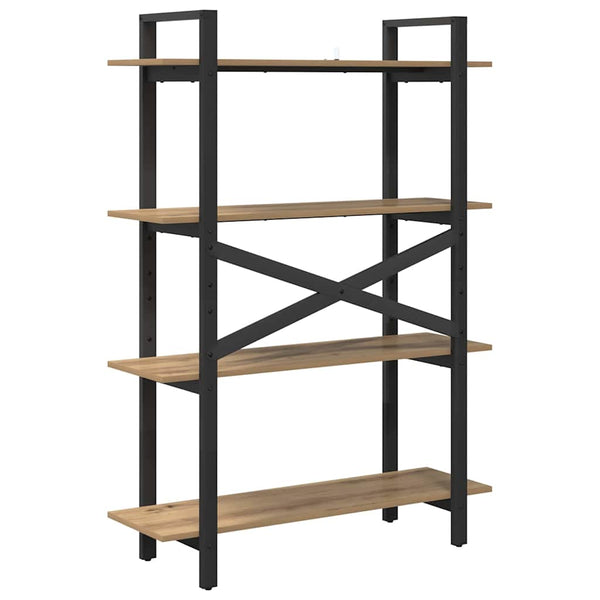 vidaXL Bookcase Artisan Oak 100 x 33.5 x 140 cm Engineered Wood