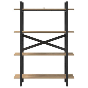 vidaXL Bookcase Artisan Oak 100 x 33.5 x 140 cm Engineered Wood