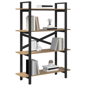 vidaXL Bookcase Artisan Oak 100 x 33.5 x 140 cm Engineered Wood