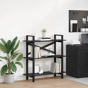 vidaXL Bookshelf Black Oak Look 100 x 33.5 x 102 cm