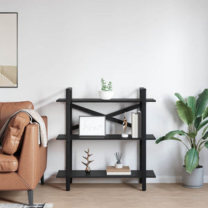 vidaXL Bookshelf Black Oak Look 100 x 33.5 x 102 cm